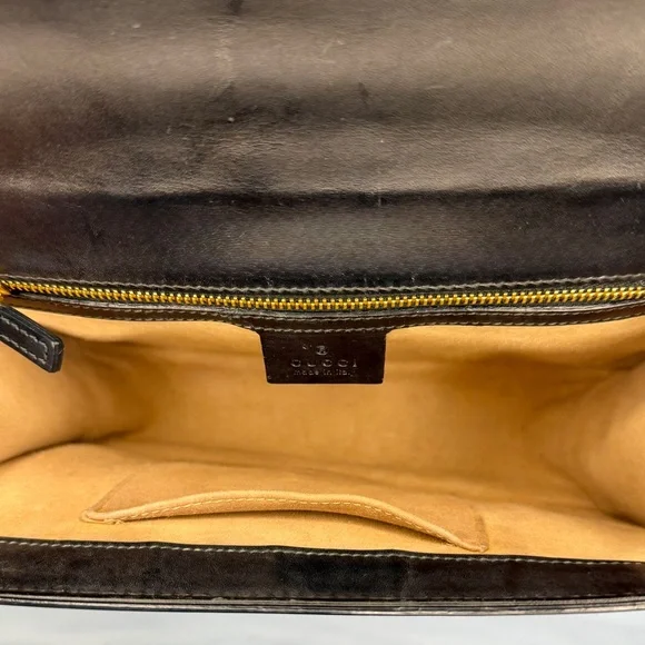 Gucci Black Sylvie Leather Shoulder Bag | Sherry Line | Full Inclusion - Picture 10 of 13